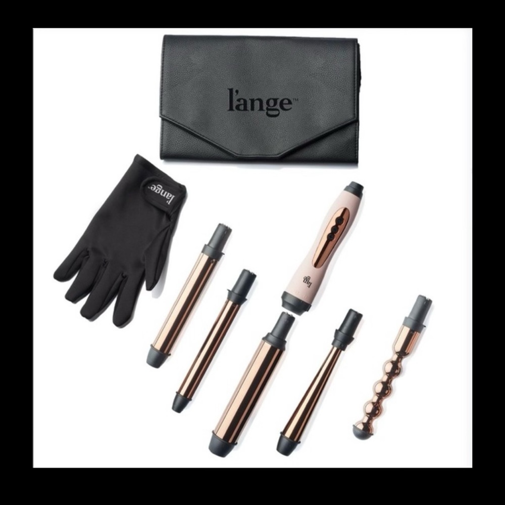 L'ange Blush Pink Le Cinq 5 Piece Curling Iron Wand Set
